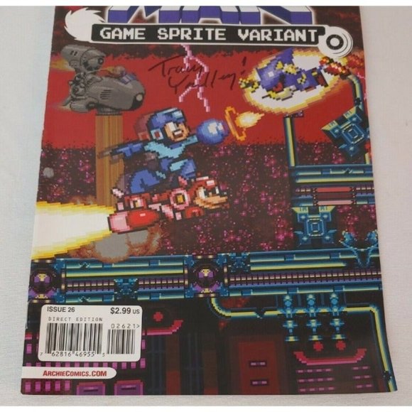 Mega Man #26 Worlds Collide 7 of 12 August 2013 Game Sprite Variant Signed Issue - Picture 6 of 9